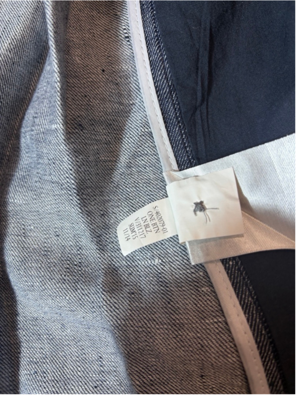 Banana Republic Linen Blazer 6 Blue Chambray One Button Jacket - Picture 7 of 8